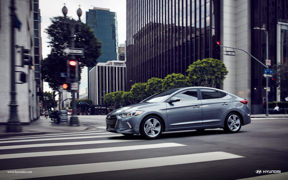 2017 Hyundai Elantra on a city street